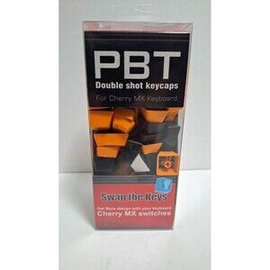 PBT DOUBLE SHOT KEYCAPS COMPLETE 106 SET NEW IN BOX HALLOWEEN ORANGE